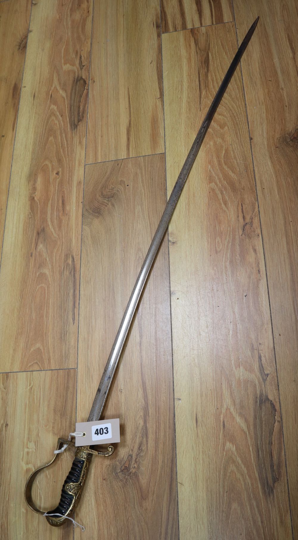 A German officers dress sword, length 101cm